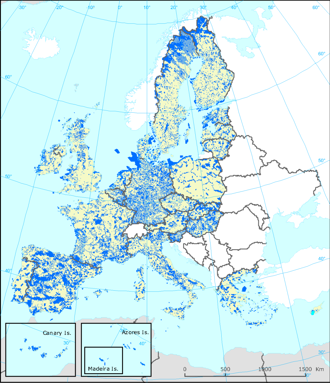 Carte Natura 2000 Europe